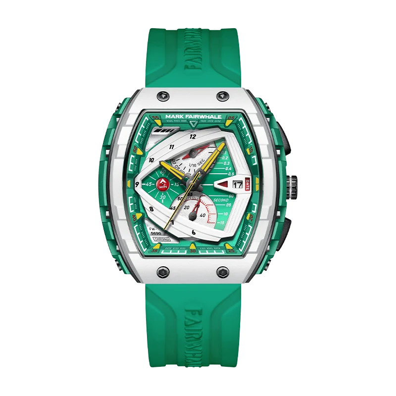 Luxury Tonneau Quartz Men's Watch Calendar Luminous Waterproof Chronograph Sports Watches for Men Montre Luxe