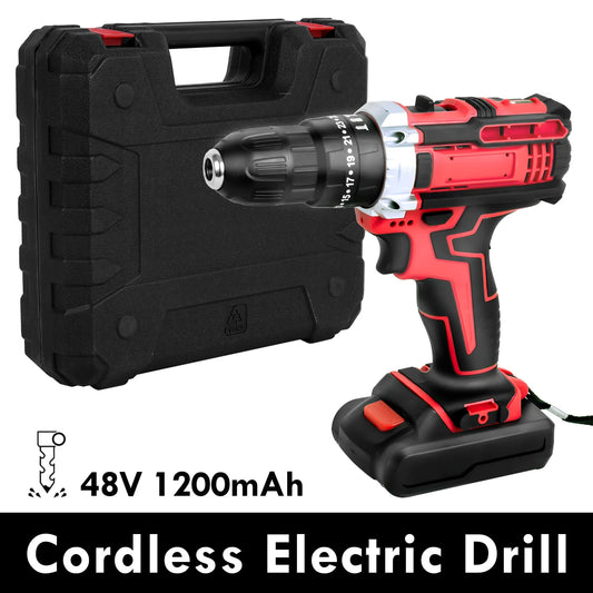 48V Electric Screwdriver Cordless Drill Set Cordless 450w Brushless 25+1 torque with Lithium 1200mAh Battery Charger Tool Kit