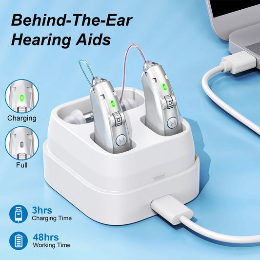 Behind-The- Ear Hearing Aids Hearing Amplifiers  Portable Elderly Hearing Aid Invisible Amplifiers