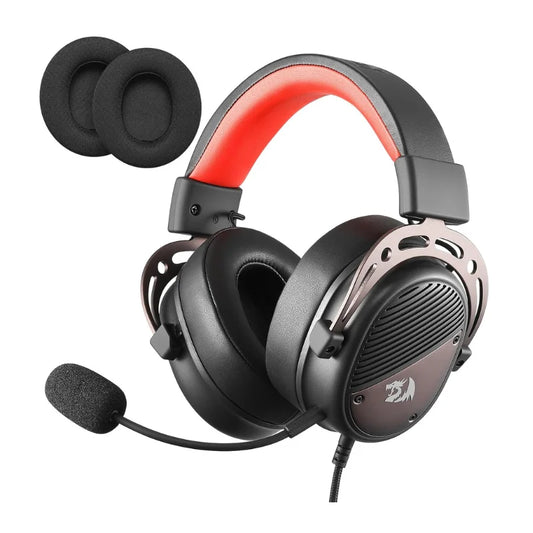H730 USB Wired Gaming 53mm Drivers, 360° Spatial Sound, Detachable Noise-Canceling Microphone Headset