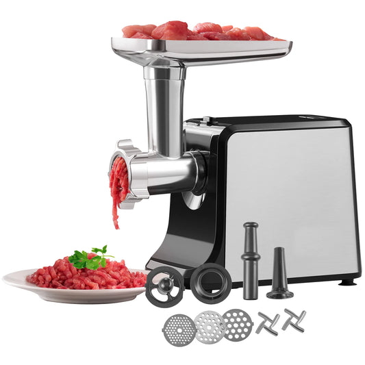Meat Grinder 3 Lbs./Min Capacity Electric Meat Grinders with Blade Plate Sausage Maker Kubbe Kit for Home Kitchen