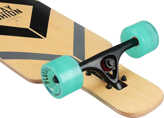 39" Drop Through Longboard Skateboard Cruiser for Beginners, 250 LBS Capacity