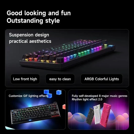 Mix87 Magnetic Switch Keyboard Wired Gaming Keyboard 8K+256K Esport 0.08ms Low Latency E-Sports Custom Gamer Accessories