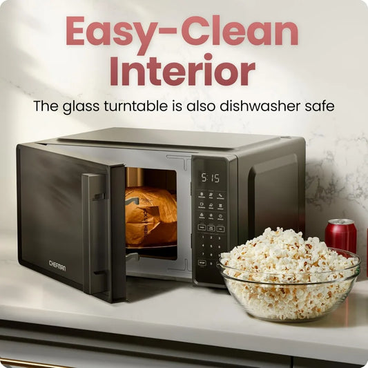 Countertop Microwave Oven 0.7 Cu. Ft., 700 Watts with 10 Power Levels, 6 Cooking Presets with One-Touch Express Cook