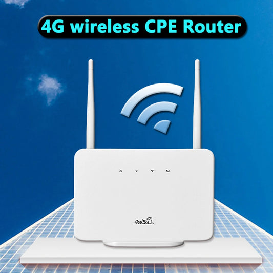 4G LTE CPE Router Modem 300Mbps WiFi Router External Antenna with Sim Card Slot EU Plug for Home Travel Work