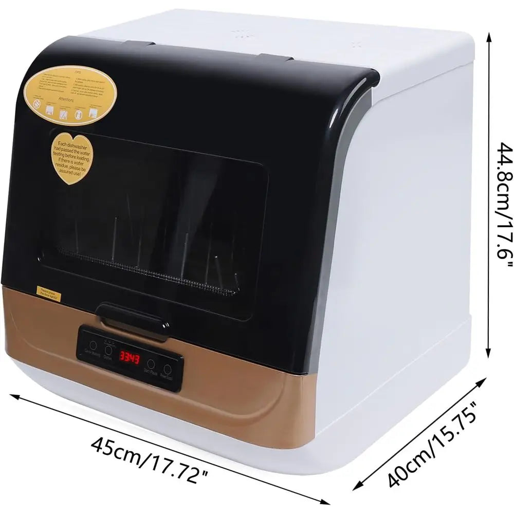 Portable Countertop Dishwasher for 4-6 Sets, Compact Mini Dish Washer with 8L Water Consumption,No Installation Needed，800W Dish