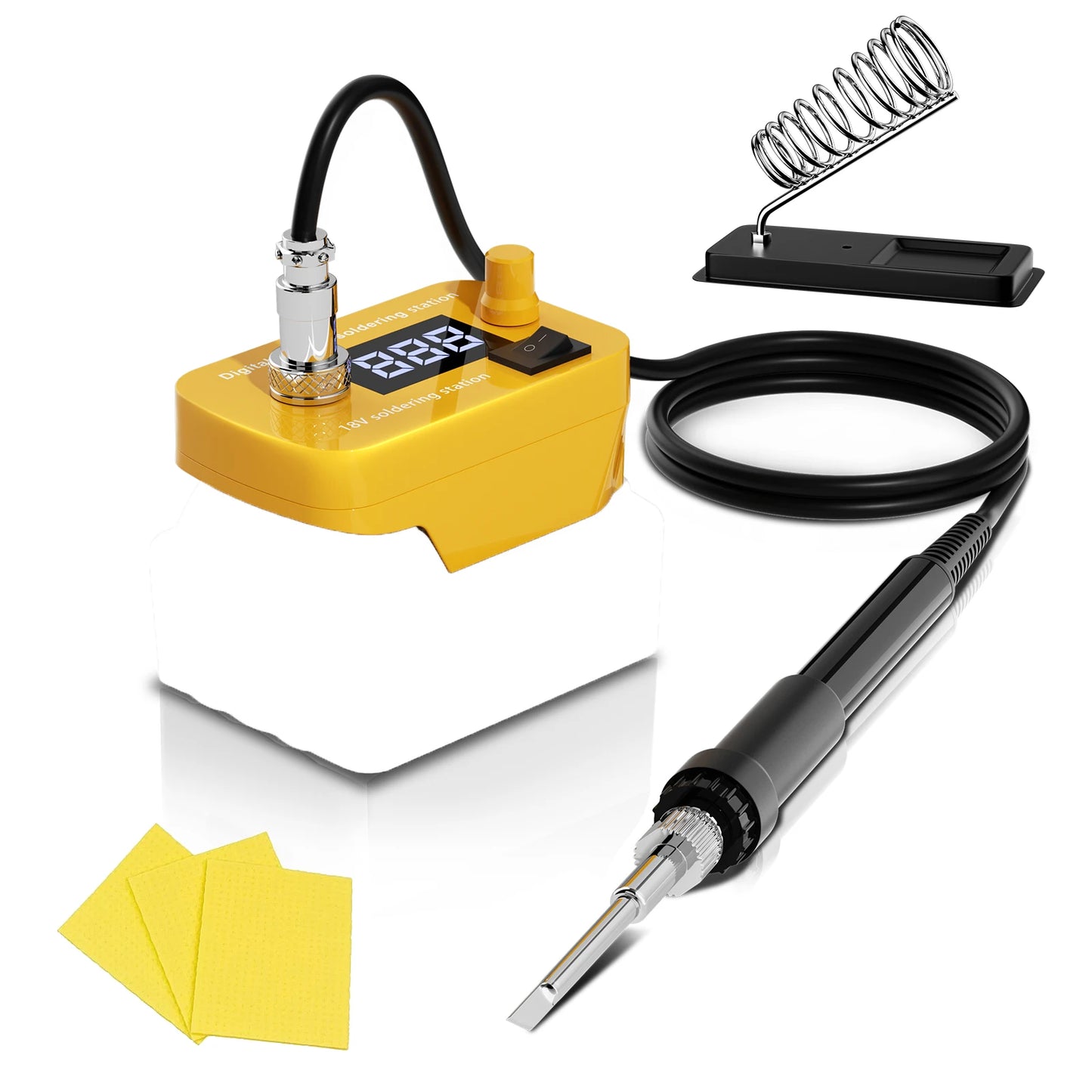 60W Electric Soldering Iron Adjustable Temperature Welding Machine LCD Digital Display Repair Tools For DEWALT 18V Battery