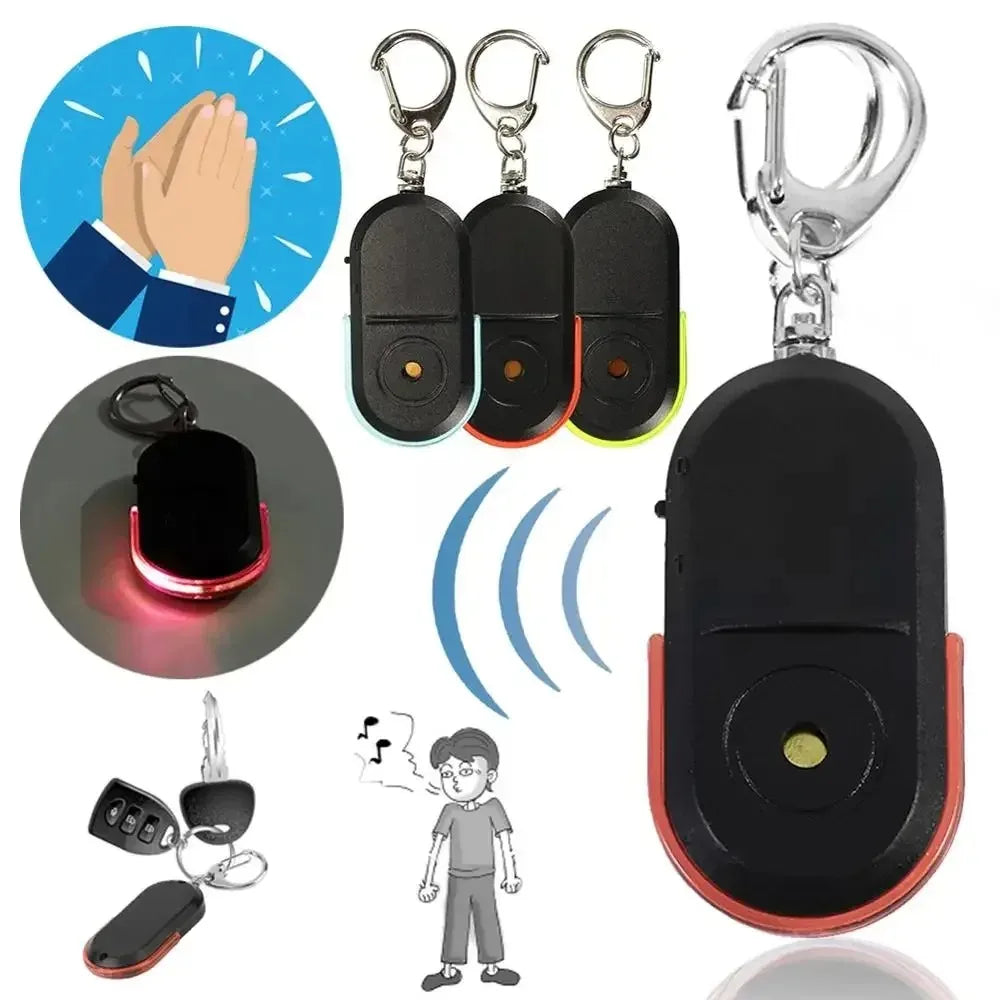 Anti-Lost Alarm Key Finder Locator Wallet Tracker Keychain Whistle Sound Smart Flashing Beeping With LED Light Anti Lost Keyring Finder