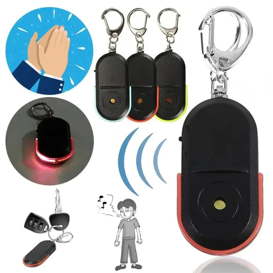 Anti-Lost Alarm Key Finder Locator Wallet Tracker Keychain Whistle Sound Smart Flashing Beeping With LED Light Anti Lost Keyring Finder