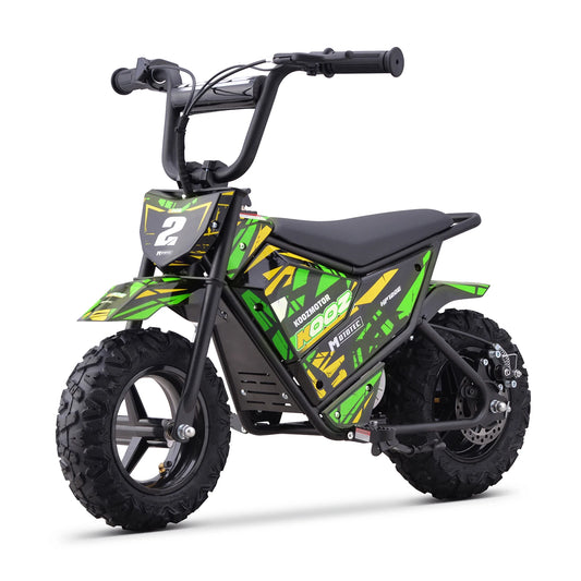 HP120E 24V 250W Electric Motorcycle for Kids, Electric Dirt Bike Up to 10 MPH & 7.5 Miles Long-Range, UL 2849.