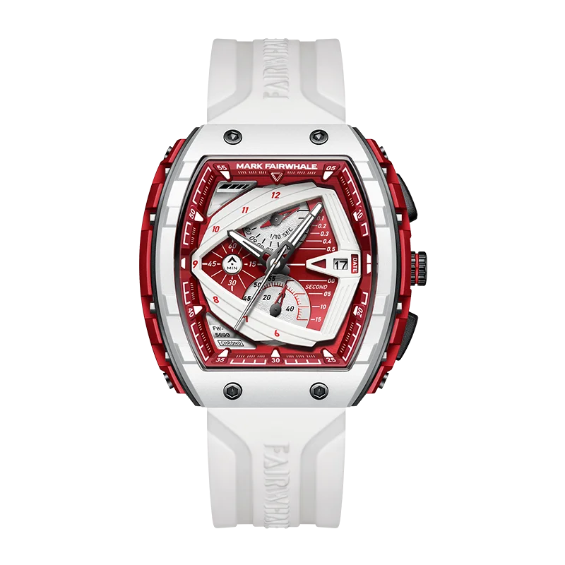 Luxury Tonneau Quartz Men's Watch Calendar Luminous Waterproof Chronograph Sports Watches for Men Montre Luxe