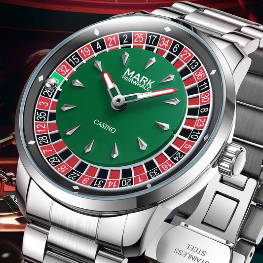 Casual Leather Strap dial Rotatable Roulette Watch Dial Men's Wristwatch Quartz Fashion Wristwatch Wrist Watches for Men