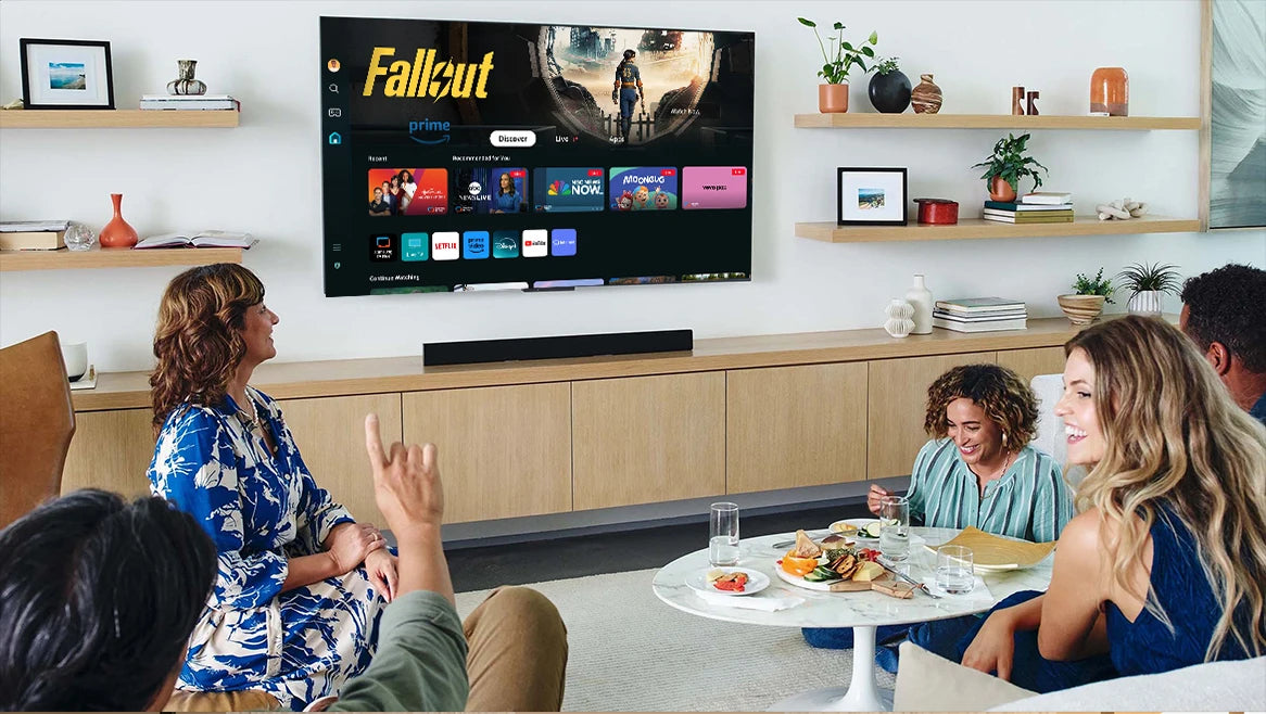 32" Smart TV Tizen OS Built-in 30W Soundbar HDR10 V-Max Display Theater Audio Dynamic Sound
