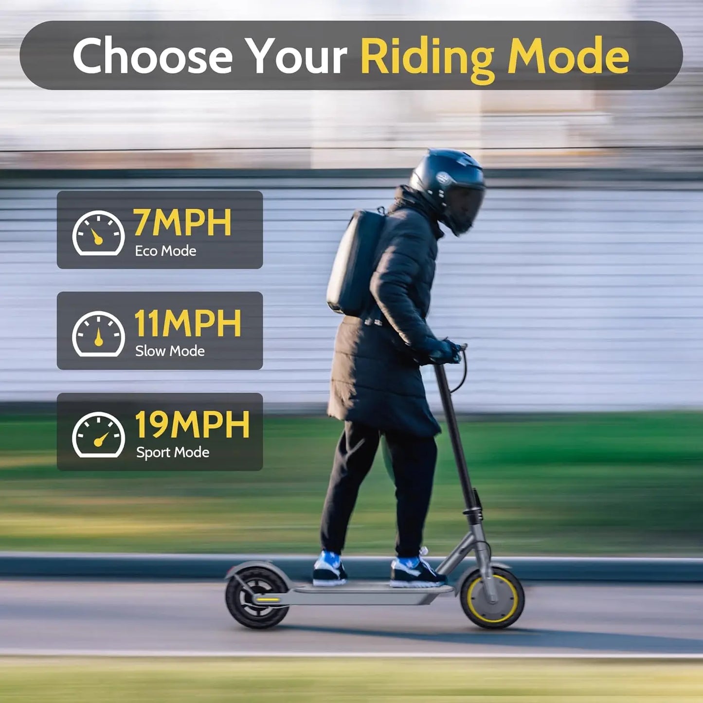 T5 Electric Scooter 350W 19MPH APP Smart Control Scooter 8.5inch Solid tire Folding E-Scooter 22Miles Max Range for Adult
