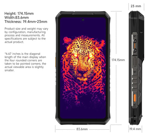 Armor 28 Ultra 5G AI Thermal Imaging Rugged Phone Diversity 9300+ 1TB ROM 32GB RAM Android Smartphone AMOLED Mobile