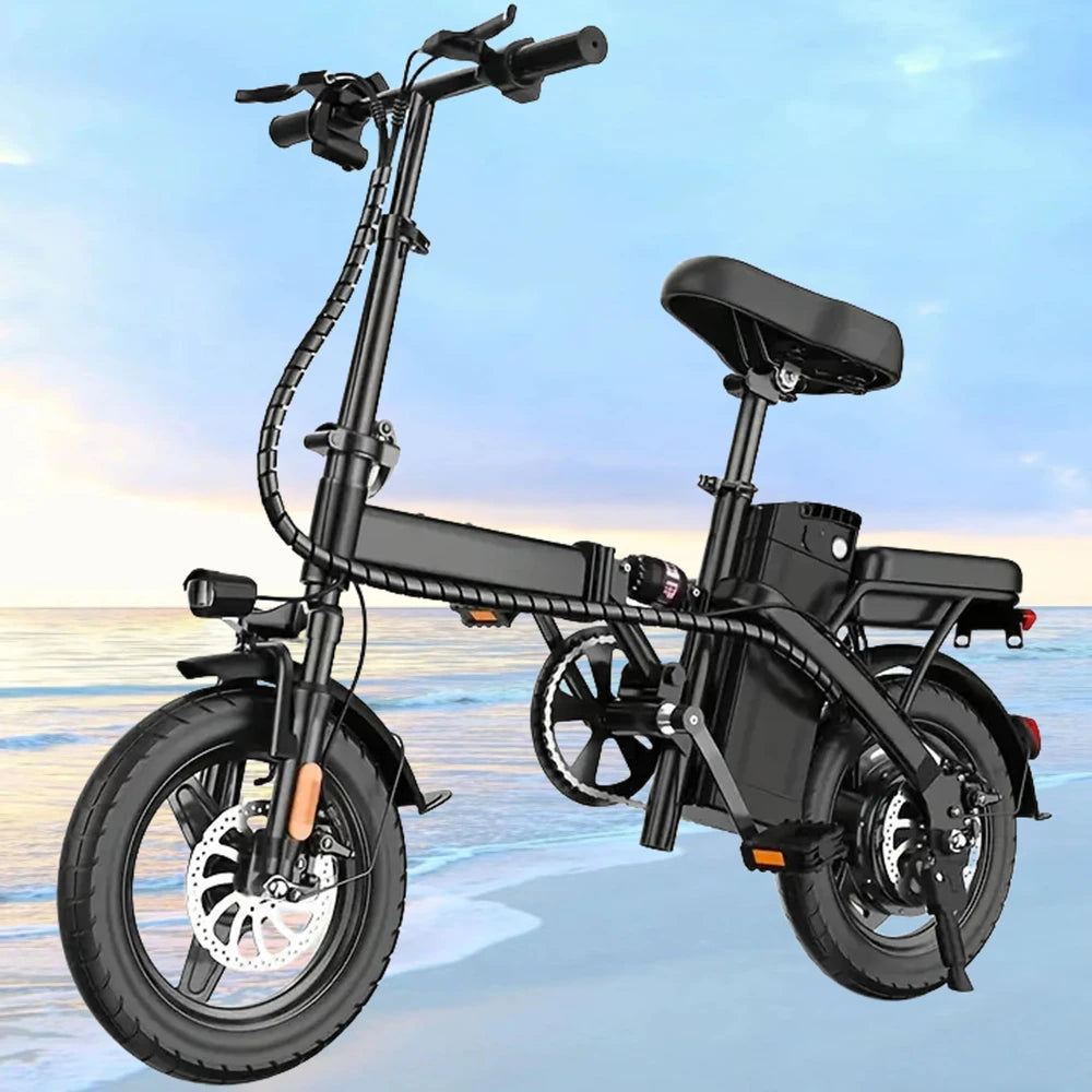 Adult Electric Bicycle 500W Peak Motor 30 Miles Range 48V 10Ah Battery Mini Folding Electric Bike