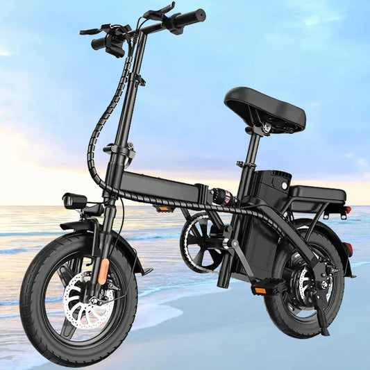 Adult Electric Bicycle 500W Peak Motor 30 Miles Range 48V 10Ah Battery Mini Folding Electric Bike