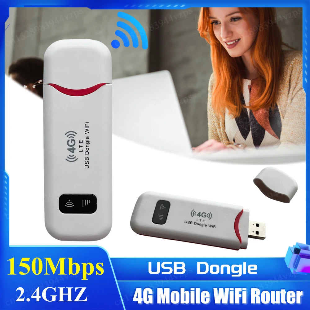 1/2/3PCS 150Mbps 4G LTE USB Modem Dongle WiFi Router with SIM Card Slot Pocket Hotspot Wireless Adapter for Laptops UMPC MID ﻿ ﻿