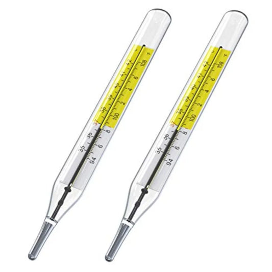 2pcs Glass Thermometers Mercury Free Clinical Thermometer for Accurate Temperature Measurement in Medical Settings Home Use