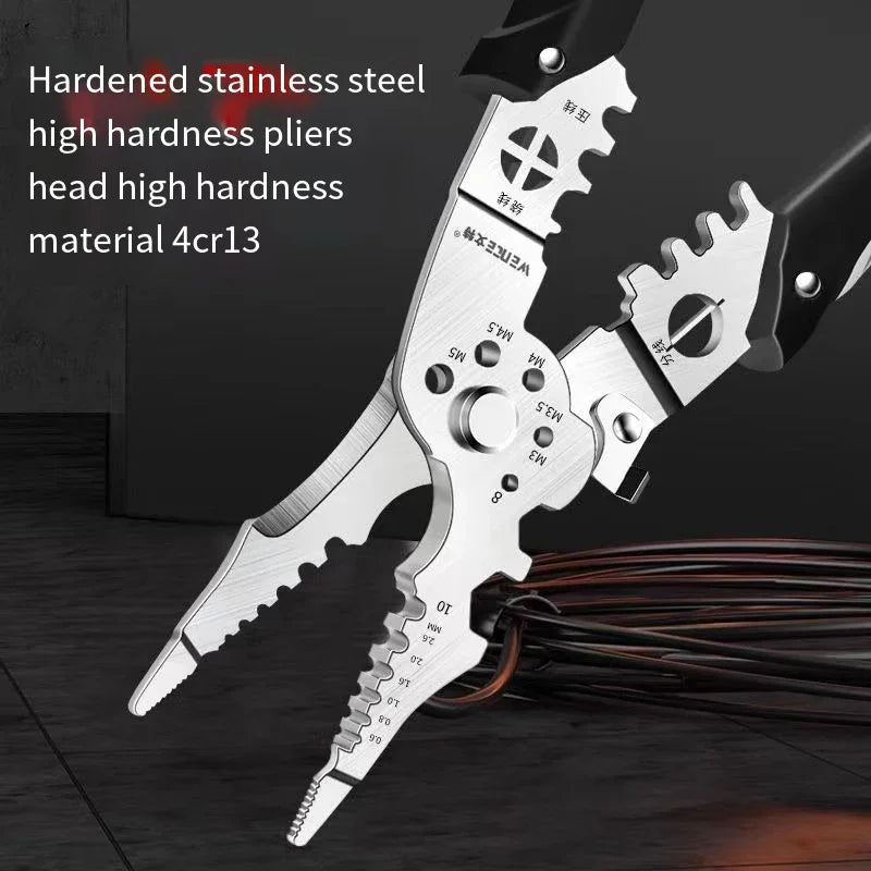 Multifunctional New Electrical Wire Stripping Pliers Splice Skin Peeling Wire Bending Imported Type Wire Winding Scissors