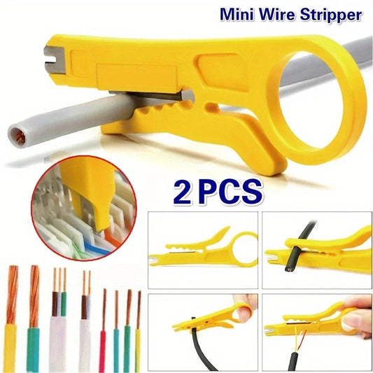 2PC Wire Stripper Knife Crimper Pliers Crimping Tool Cable Stripping Wire Cutter Multi Tools Cut Line Multifunctional Hand Tools