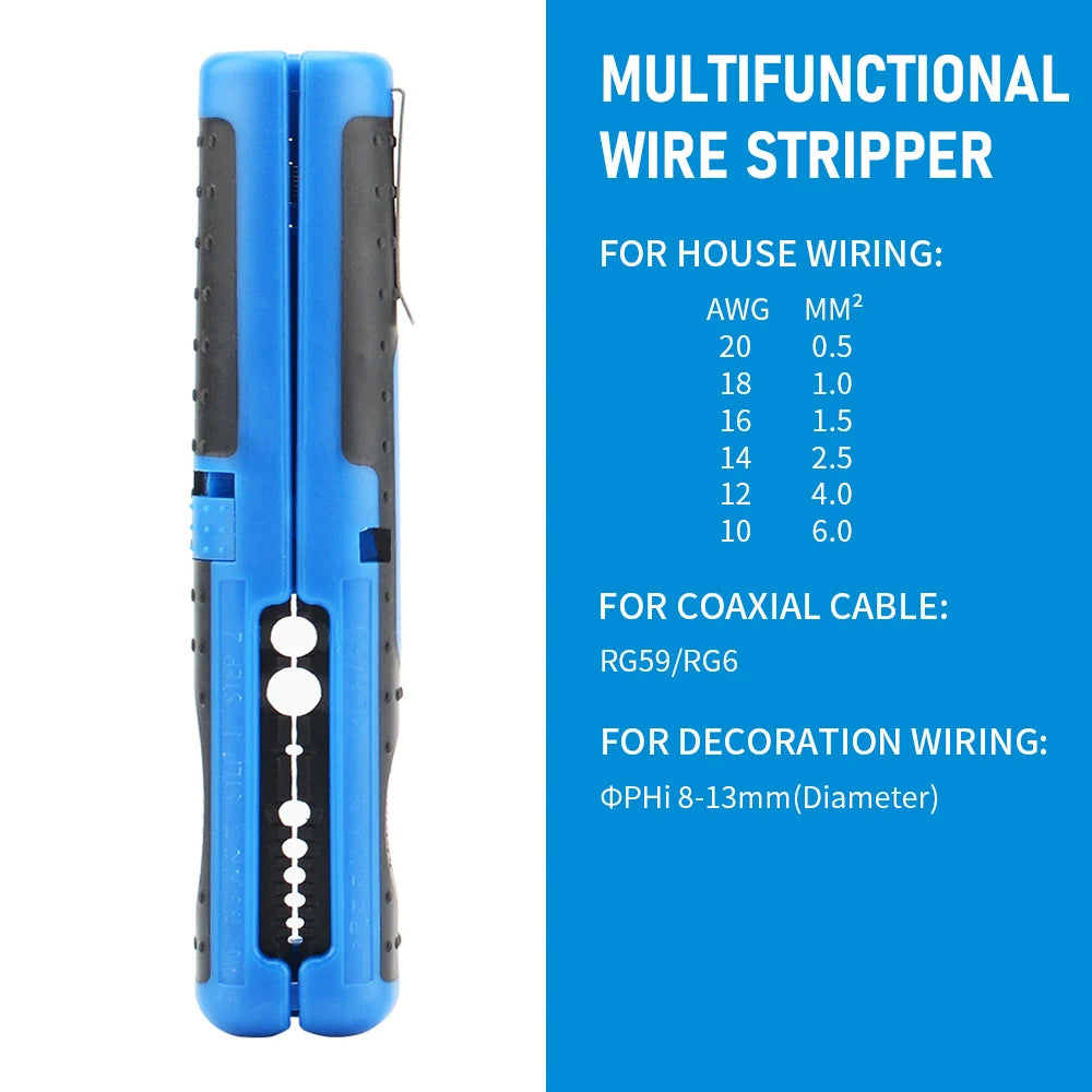 Multifunctional Cable Wire Stripper Cutter Pliers Hand Tool Hardware Tool Portable Anti-skid Handle Strip pen clip 2030