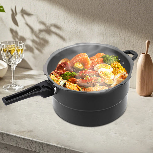 80KPa Aluminium Alloy Thickened Pressure Cooker 11L/2.91Gal Fast Cooking Pot Safety Explosion-Proof, Suitable for Induction