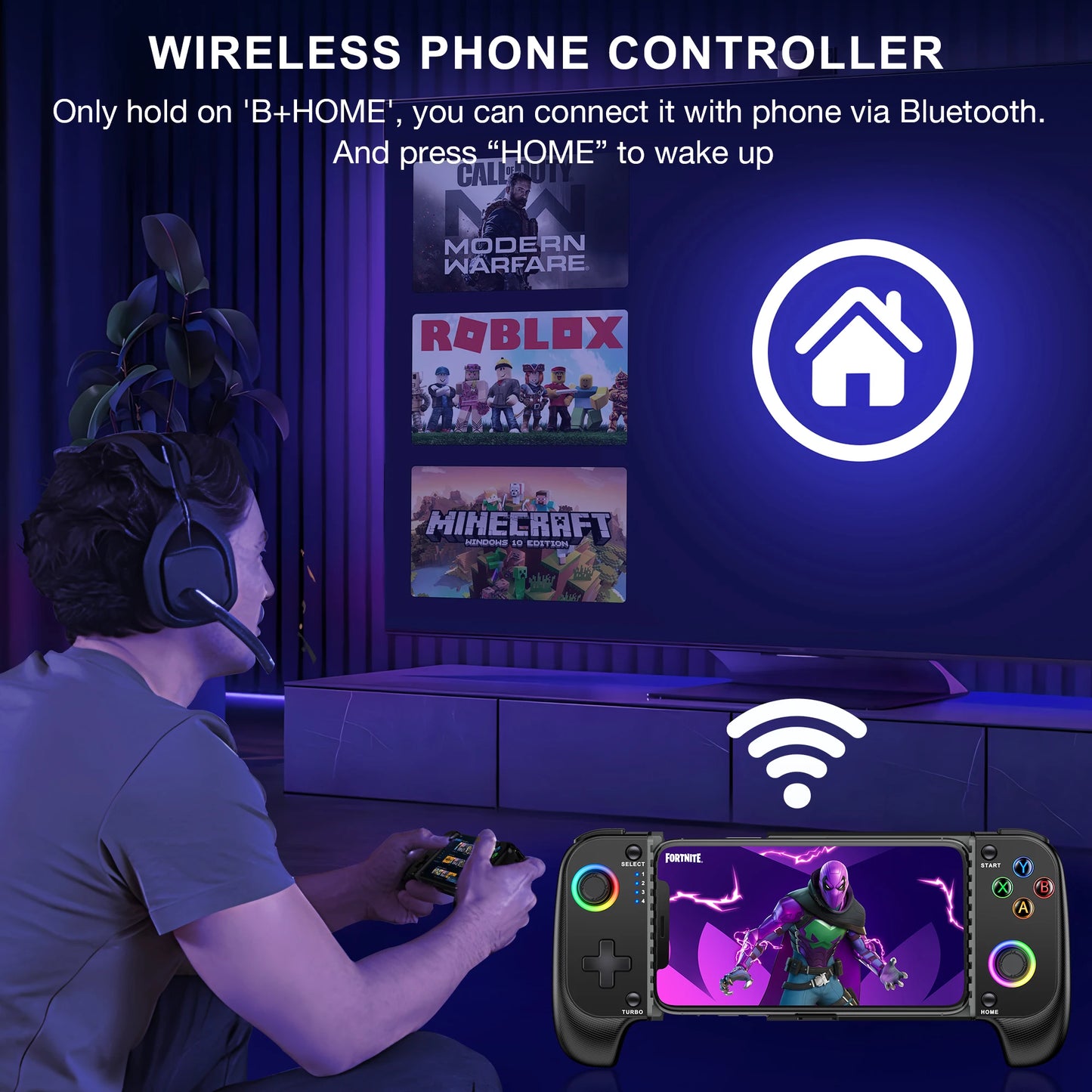 MC100 Gamepad Telescopic for Apple IOS Android PUBG COD Stretch Wireless Bluetooth Phone Game Controller Joystick