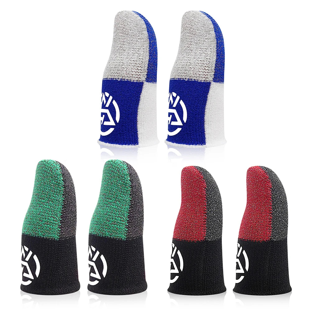 Splicing Gamers Gloves Breathable Anti Slip Fingertip Cover Sweatproof Sensitive Touch Screen Finger Sleeve for PUBG Mobile Game