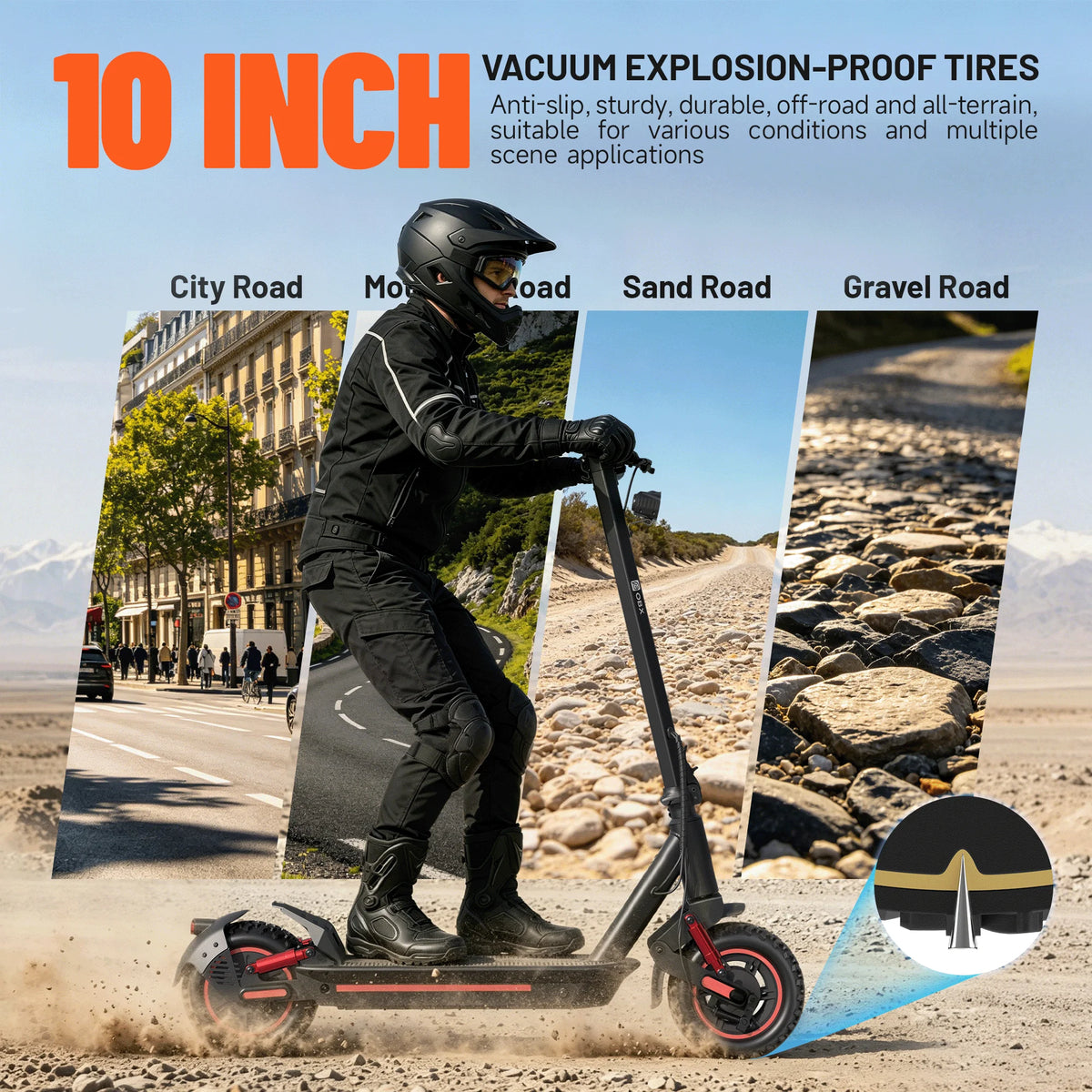 Electric Scooters Adults-1200W Dual Motor 30 MPH Fast Scooter 31 Miles+ Long Range Battery E Scooter for Adult 10'' Off Road Tires Foldable E-Scooters