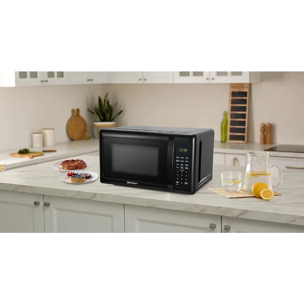 MW7302B Compact Countertop Microwave Oven with Touch Control, LED Display, 700W