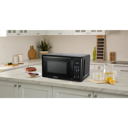 MW7302B Compact Countertop Microwave Oven with Touch Control, LED Display, 700W