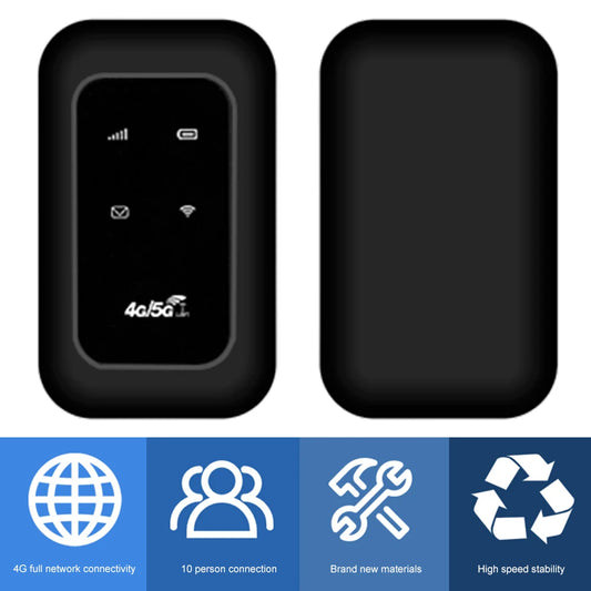 FM800 4G Lte WiFi Router Wireless 150Mbps Hotspot with SIM Card Slot Chip Portable Modem 3000mAh Mini Mobile Hotspot Plug & Play