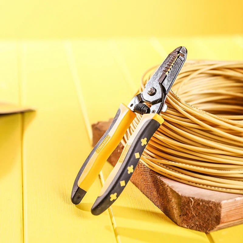 7in Wire Stripper for 0.6-2.6mm Harnesses, Precision Cutting Tool with Comfortable Grip, Ideal for Electrical