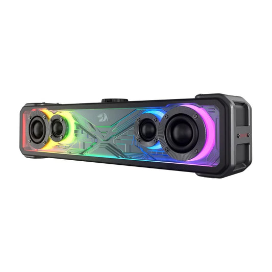 GS817 RGB 2.0 Channel Stereo Speakers Touch-Control Bluetooth 5.3 & 3.5mm AUX Inputs Desktop Soundbar