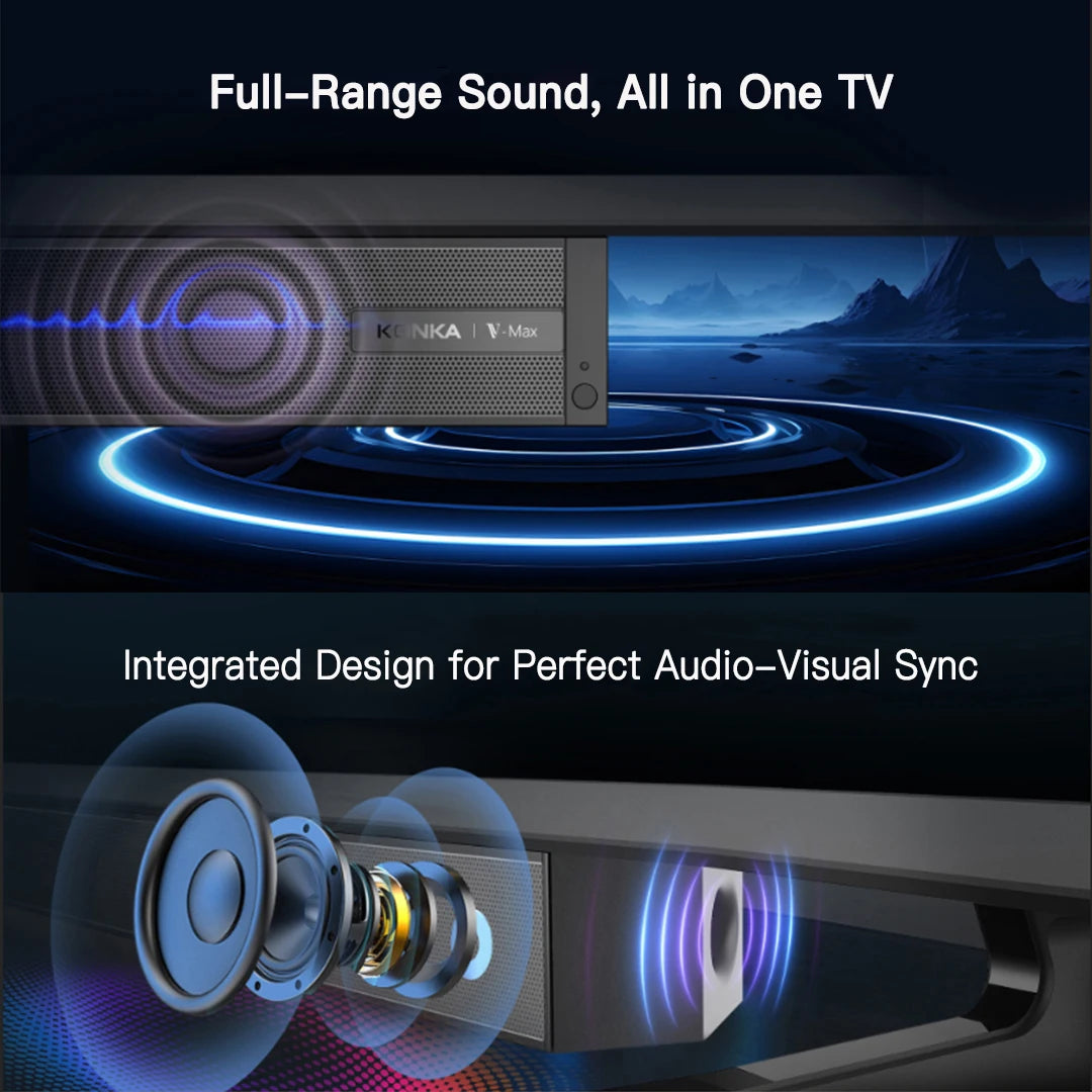32" Smart TV Tizen OS Built-in 30W Soundbar HDR10 V-Max Display Theater Audio Dynamic Sound