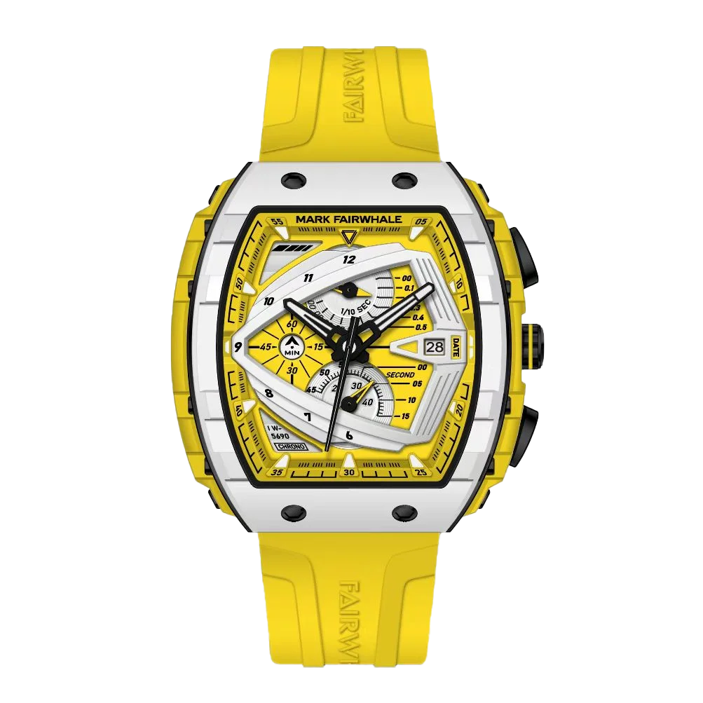 Luxury Tonneau Quartz Men's Watch Calendar Luminous Waterproof Chronograph Sports Watches for Men Montre Luxe
