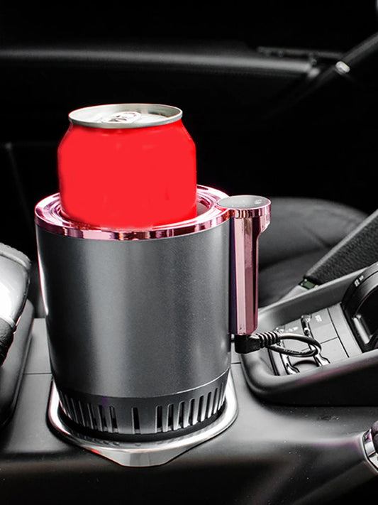12V Car Office Cup Warmer Cooler with Temperature Display 2 In 1 Beverage Bottle Can Cooler Car Smart Hot Cold Cup Drinks Holder