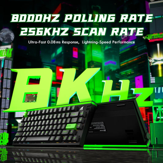 R85 HE Wired 75% Hall Effect Rapid Trigger Mechanical RGB Gaming Keyboard with 8K Polling,0.05mm RT Accuracy