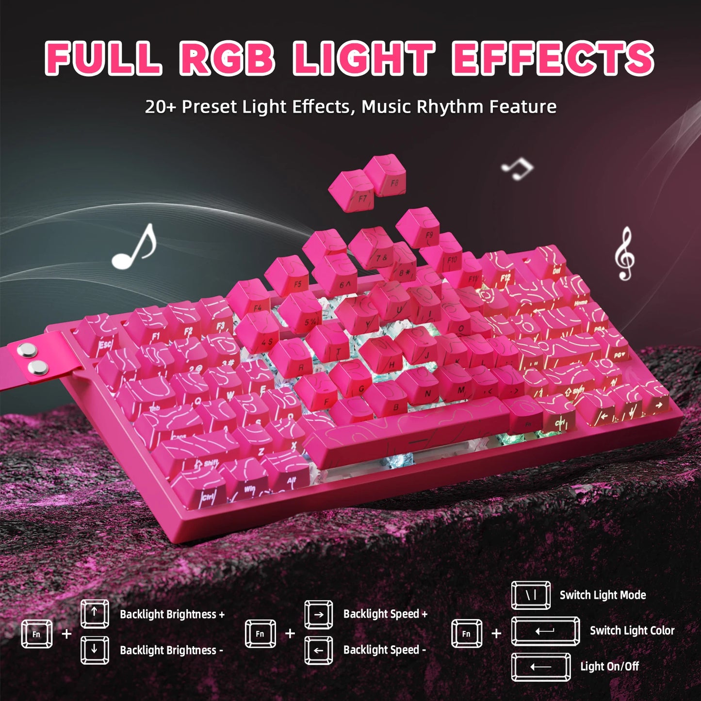 R82 HE Wired 75% Gaming Keyboard, Magnetic Switch, 8000Hz Polling Rate, Ultra-Precision 0.005mm RT Tech, RGB Backlight