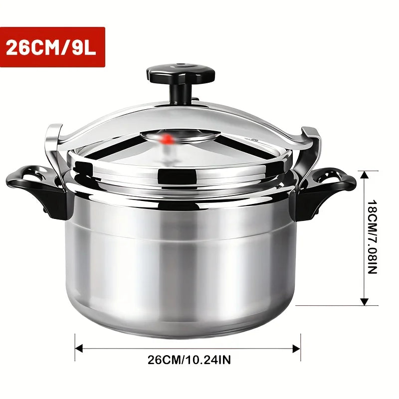 Silver-Tone Pressure Cooker Set – 1.32 Gallon & 2.38 Gallon Sizes | Aluminum Protective Inner Pot | Includes Steamer Insert & Multi-Use Cooking Pot | Stylish Kitchen Essential for Everyday Meals