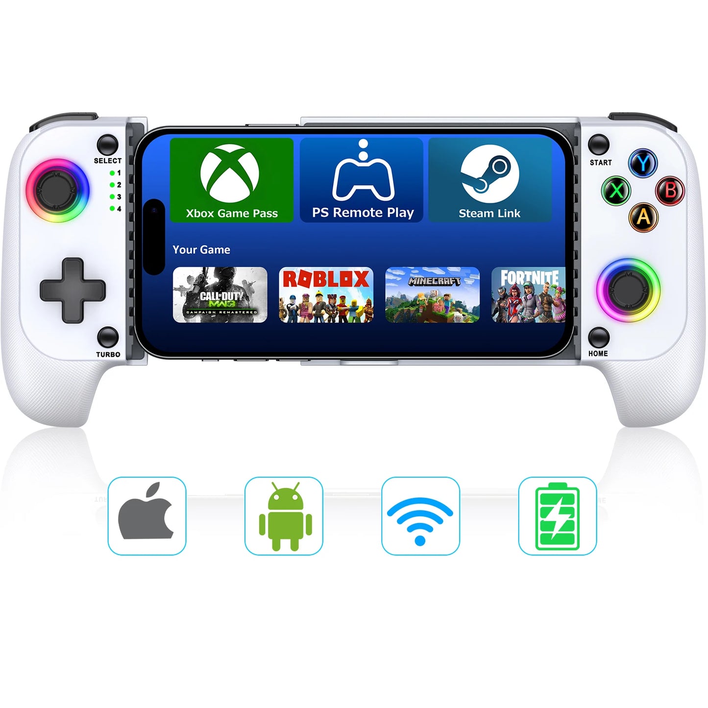 MC100 Gamepad Telescopic for Apple IOS Android PUBG COD Stretch Wireless Bluetooth Phone Game Controller Joystick
