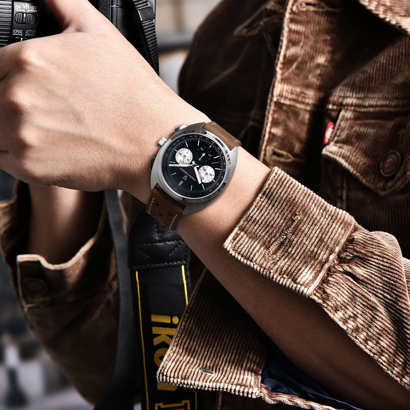2026 Retro Luxury Men's Quartz Watches Sports Chronograph VK63 Watch for Men AR Sapphire Waterproof Leather Clock