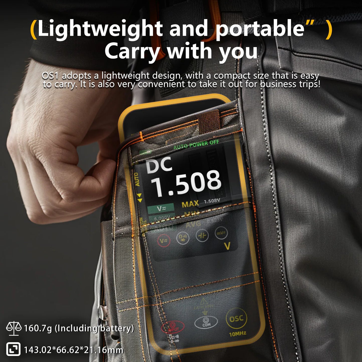 2-in-1 Handheld Oscilloscope Multimeter Smart Voltmeter Current, Capacitance, Ohm, Diode Multifunction Tester