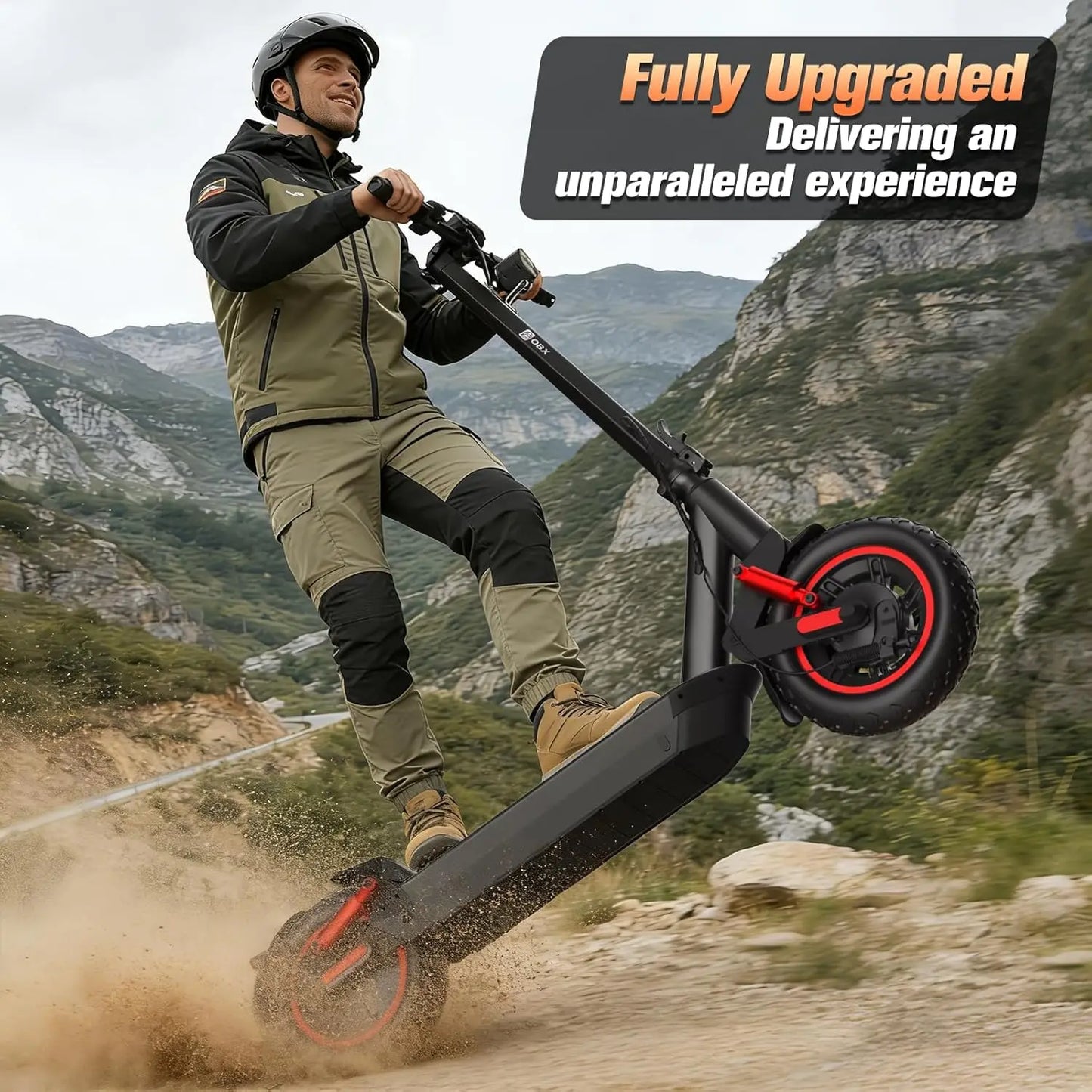 2026 Adults Electric Scooter 1200W Motor Top Speed 30MPH 48V 15AH Battery 10 Inch Off-Road Tires Sport Commuter Folding E-Scooter