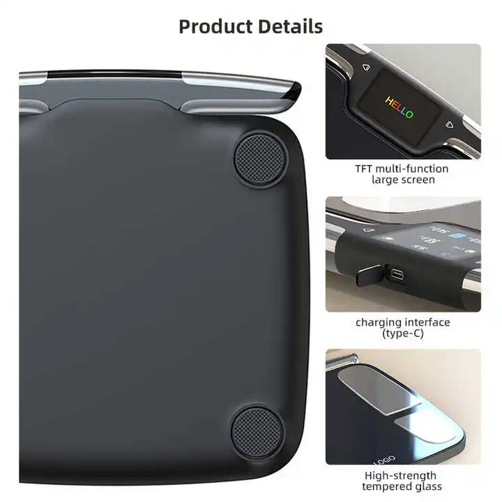 Smart Scale 8-Electrode Total Body Composition Analyzer with Hand & Foot Electrodes for Segmental Muscle Fat Analysis