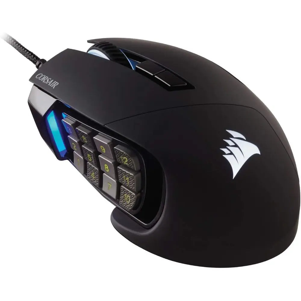 Elite RGB Wired Gaming Mouse - 18,000 DPI, 17 Customizable Buttons, iCUE Support, Compatible with PC, PS5, PS4 - Black