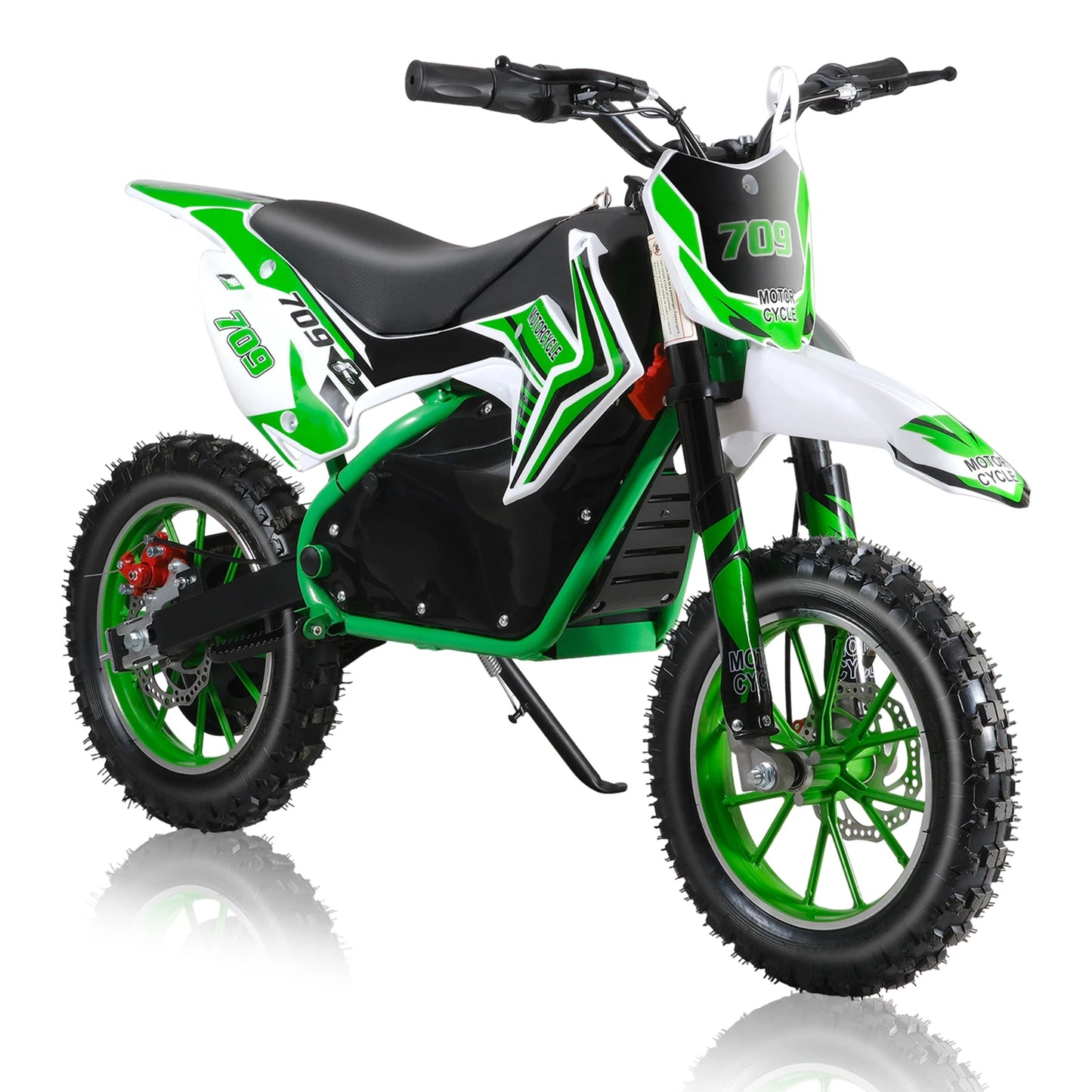 Off Road Mini Motorcycle, Rocket Electric Motocross Bike, Dirt Bike, Electric Pocket Motorbike with Mechanical Disc Brakes