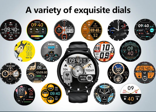 Smart Watch 1.39" HD Display Fitness Tracker IP68 Waterproof Heart Rate SpO2 Monitor 100+ Sports Modes