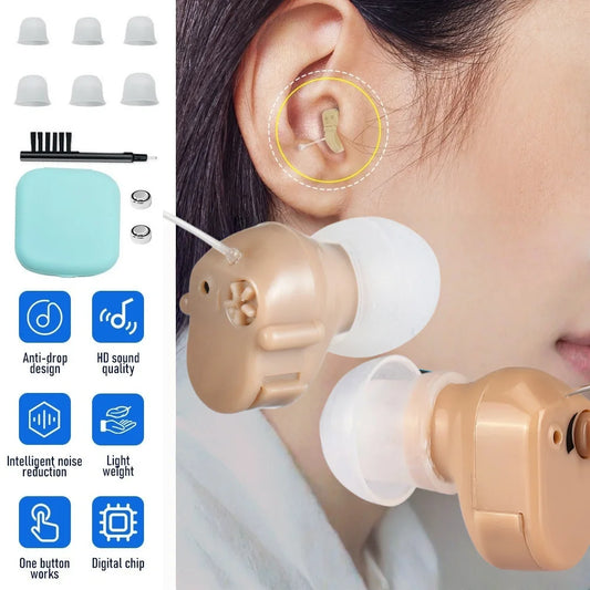 Hearing Aid Advanced Noise Reduction, 125dB Output, Ultra-Light & Discreet Design